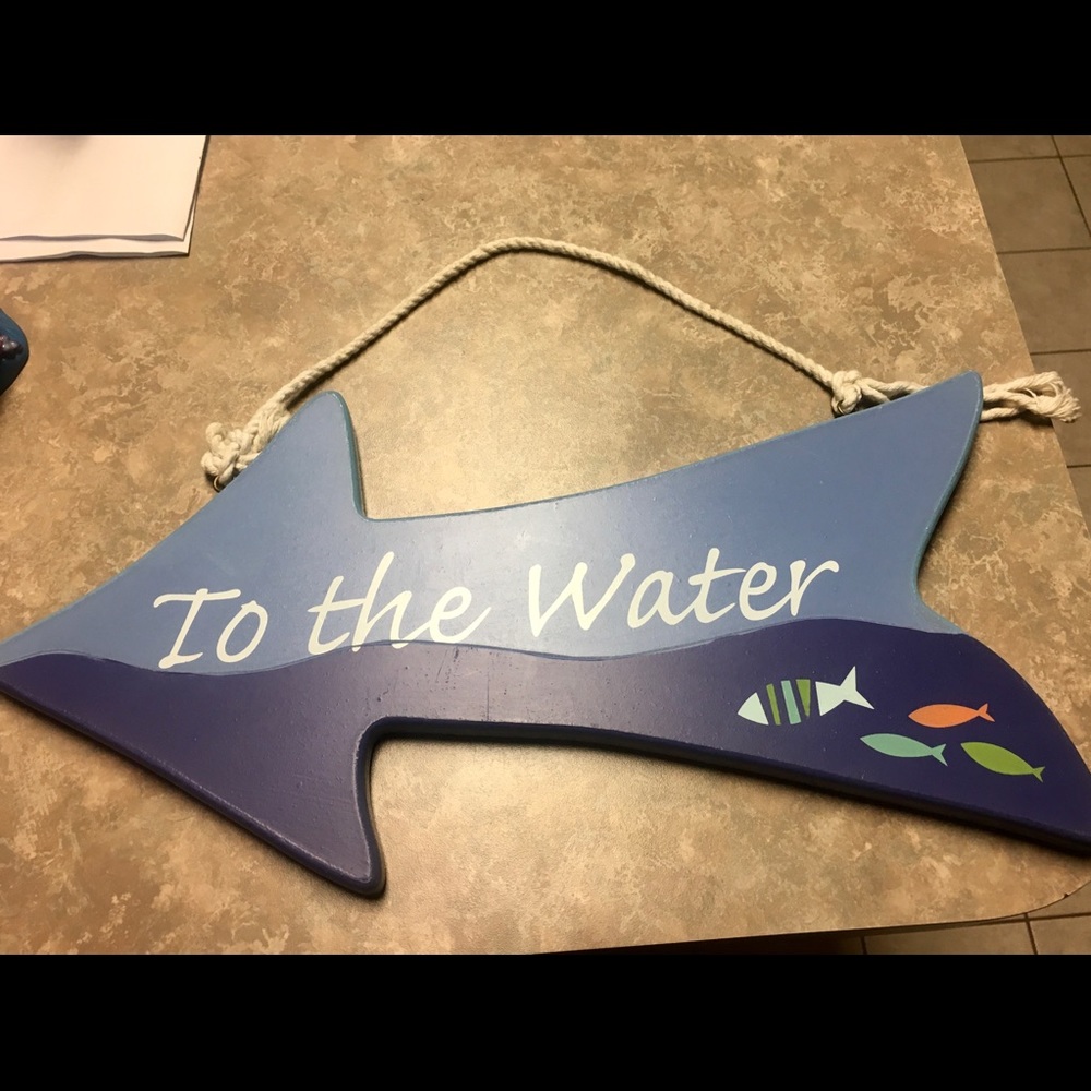 Nautical, fish themed  decorative sign